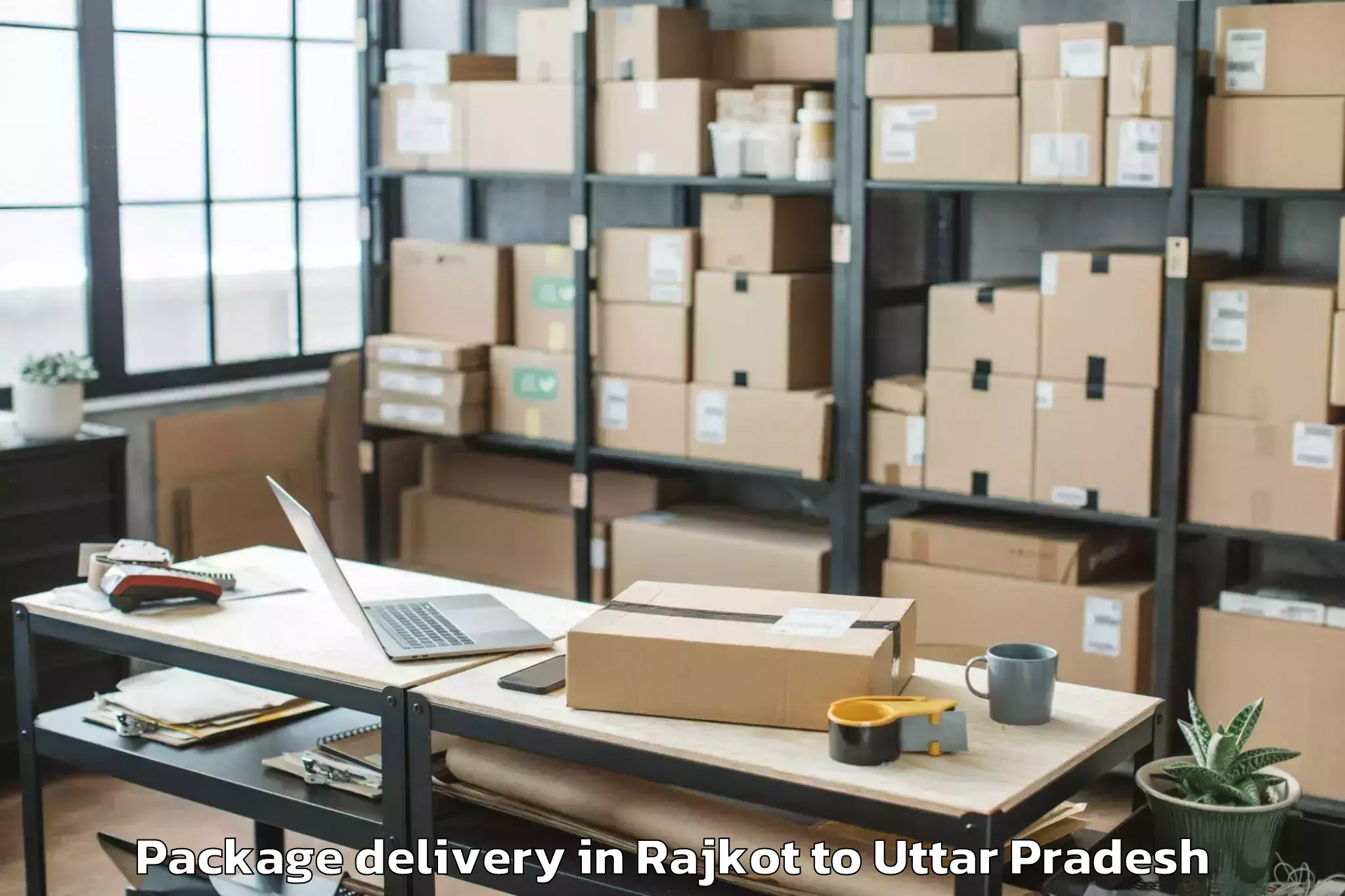 Book Rajkot to Unnao Package Delivery Online